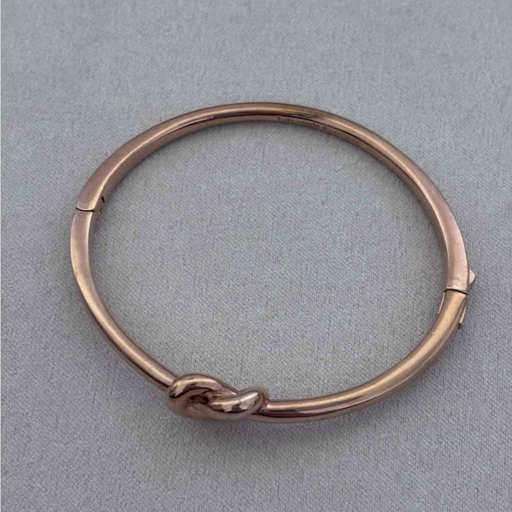 Kate Spade New York Rose-Gold Tone Love Me Knot Bangle Bracelet - Picture 4 of 6